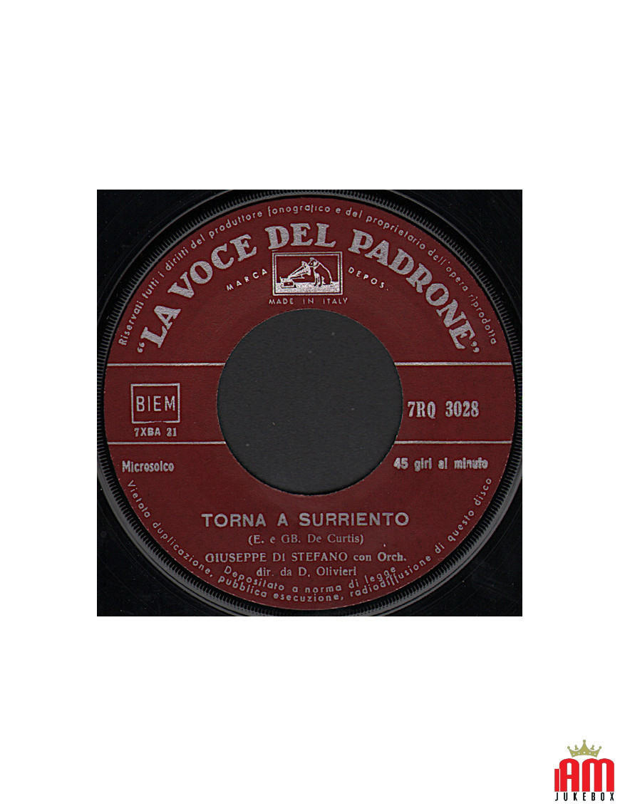 Torna A Surriento Core 'Ngrato [Giuseppe di Stefano] - Vinyl 7", 45 RPM [product.brand] 1 - Shop I'm Jukebox 