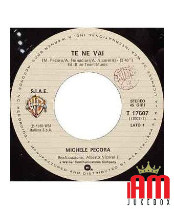 Te Ne Vai [Michele Pecora] - Vinyle 7", 45 tours, stéréo [product.brand] 1 - Shop I'm Jukebox 