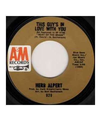 This Guy's In Love With You [Herb Alpert] - Vinyl 7", 45 RPM, Single, Styrene [product.brand] 1 - Shop I'm Jukebox 