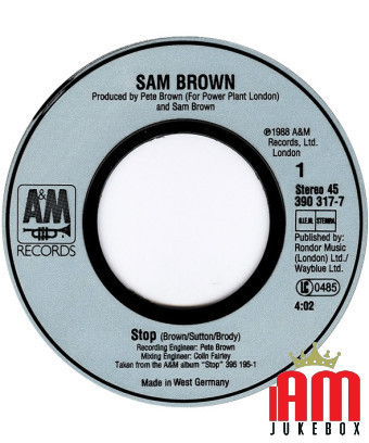 Stop! [Sam Brown] - Vinyl 7", 45 RPM, Single, Stereo [product.brand] 1 - Shop I'm Jukebox 