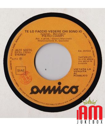 Io E Te, Maria [Piero Ciampi] - Vinyle 7", 45 RPM, Jukebox, Stéréo [product.brand] 1 - Shop I'm Jukebox 