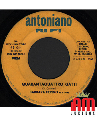 Tinta E Ghiri Quarantaquattro Gatti [Laura Cornali,...] - Vinyl 7", 45 RPM [product.brand] 1 - Shop I'm Jukebox 