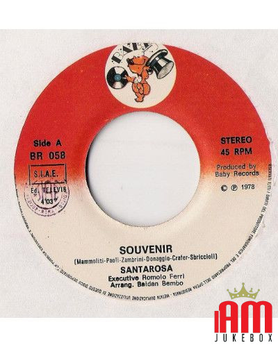 Souvenir [Santarosa] – Vinyl 7", 45 RPM, Stereo [product.brand] 1 - Shop I'm Jukebox 