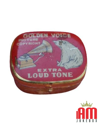 [product.wurlitzer] [Shop.iamjukebox] [Shop.IamJukebox.it]His Masters Voice" Loud Tone Gramophone Needle Tin Box Puntine per Juk