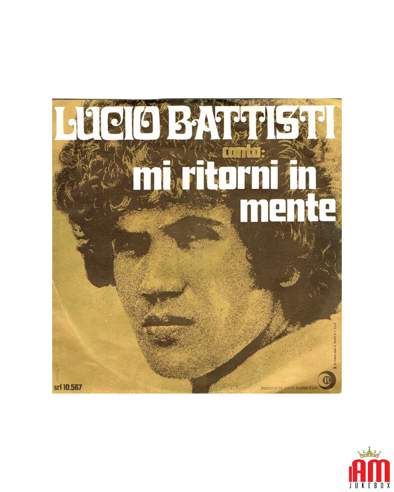 COVER OHNE VINYL 45 RPM Lucio Battisti – Das kommt mir wieder in den Sinn