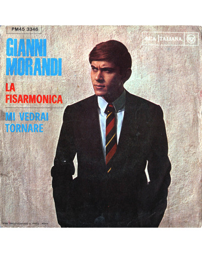 COPERTINA SENZA VINILE 45 GIRI Gianni Morandi – La Fisarmonica