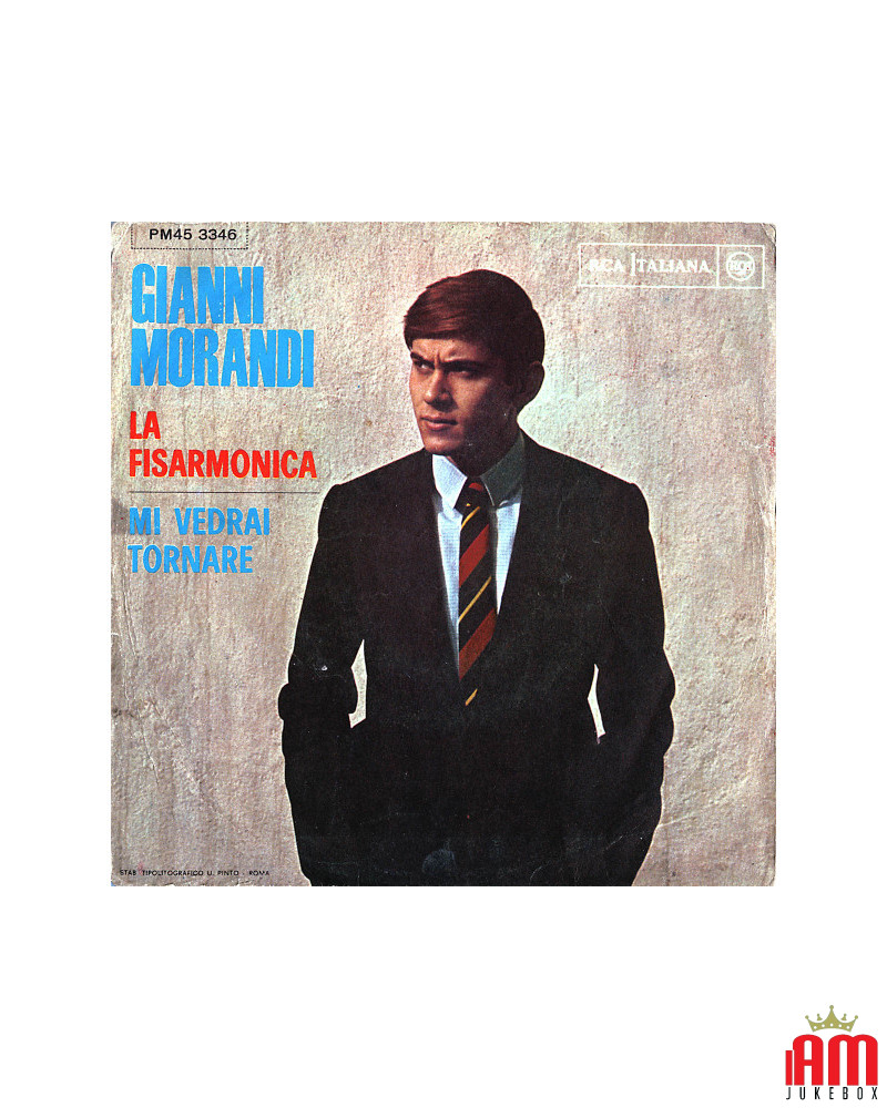 COVER OHNE VINYL 45 RPM Gianni Morandi – Das Akkordeon