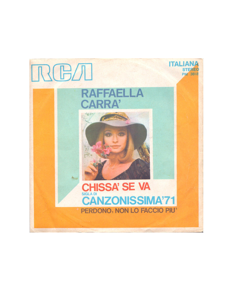COVER OHNE VINYL 45 RPM RAFFAELLA CARRA' – WER WEISS, OB ES IN ORDNUNG IST