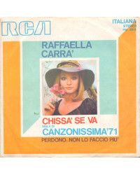 COPERTINA SENZA VINILE 45 GIRI RAFFAELLA CARRA'-CHISSA' SE VA [product.brand] 1 - Shop I'm Jukebox 