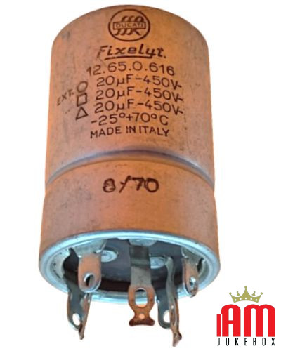 Oil paper decate capacitor 20+20+20 uF 450 V