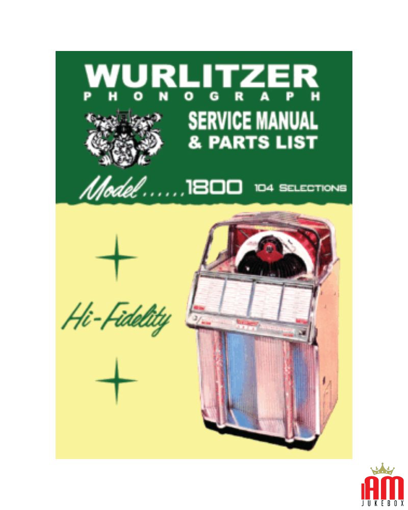 WURLITZER Jukebox-Handbuch als herunterladbares hochauflösendes PDF. 1800 Modelle [product.brand] 1 - Shop I'm Jukebox 