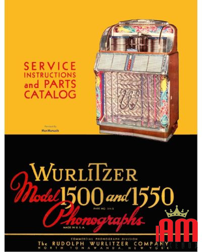 Manuale Jukebox WURLITZER in pdf ad alta definizione scaricabile. Modelli 1500 e 1550 (1952) Wurlitzer 1 - Shop I'm Jukebox 