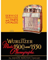 Manuale Jukebox WURLITZER in pdf ad alta definizione scaricabile. Modelli 1500 e 1550 (1952) Wurlitzer 1 - Shop I'm Jukebox 