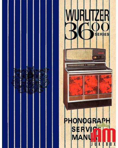 WURLITZER Jukebox-Handbuch als herunterladbares hochauflösendes PDF. Modelle 3600, 3610 und 3660 „Super Star“ (1972) Wurlitzer 1