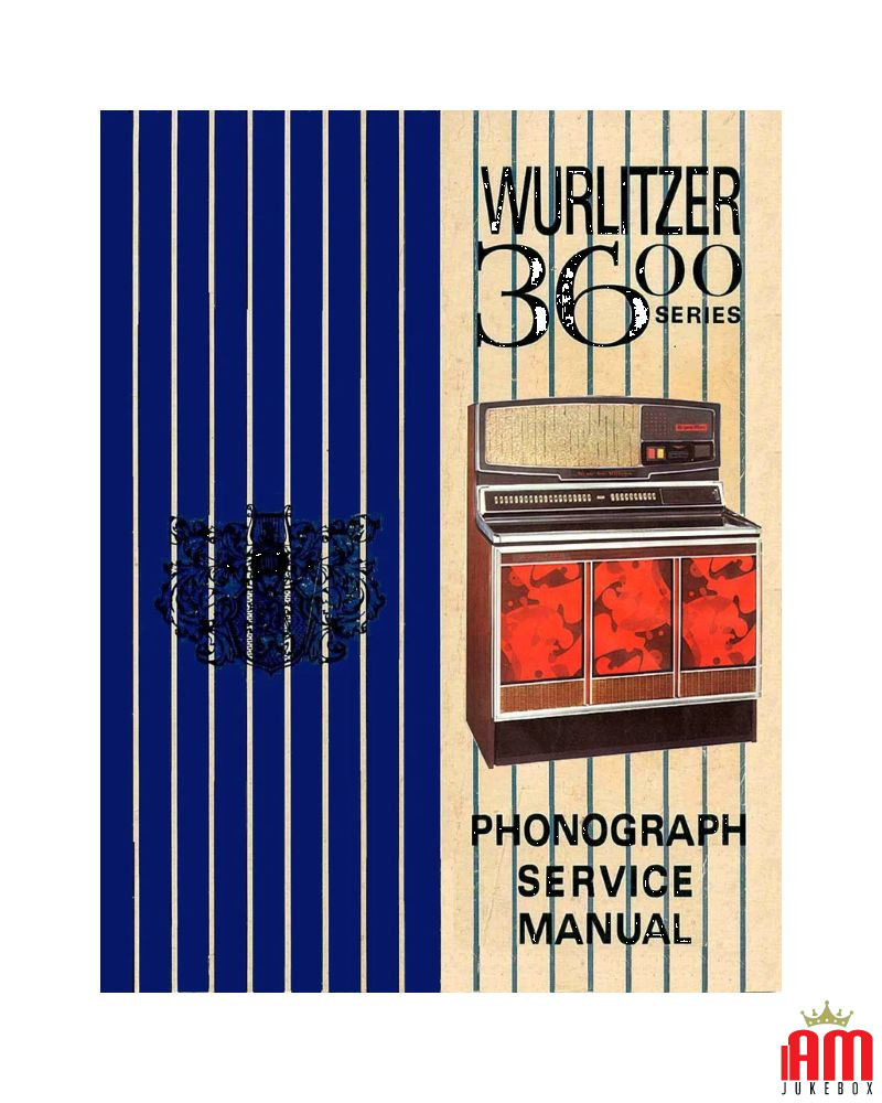 WURLITZER Jukebox-Handbuch als herunterladbares hochauflösendes PDF. Modelle 3600, 3610 und 3660 „Super Star“ (1972) Wurlitzer 1