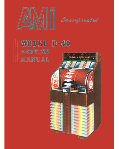 AMI Model D-40, D-80 (1951-52)​ Handbuch und PDF-Broschüre Jukebox-Handbücher Ami Rowe Zustand: Einkaufsbedingungen [product.sup