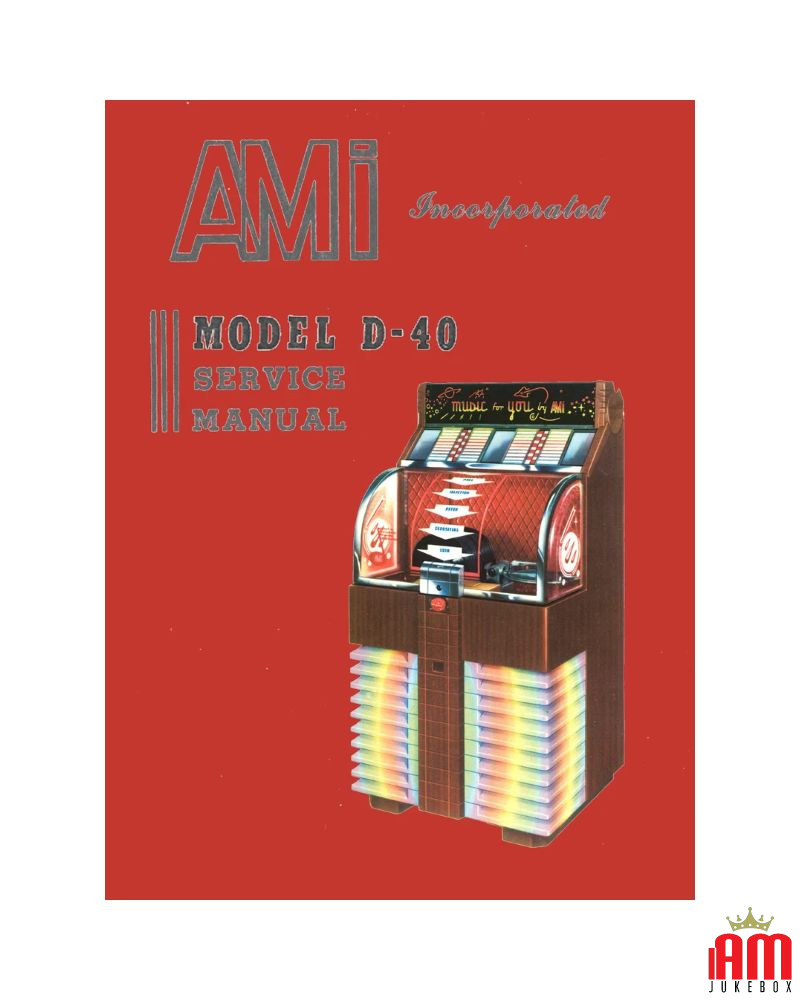 AMI Modello D-40, D-80 (1951-52)​ Manuale e brochure PDF Manuali jukebox Ami Rowe Condizione: Condizioni d'aquisto [product.supp