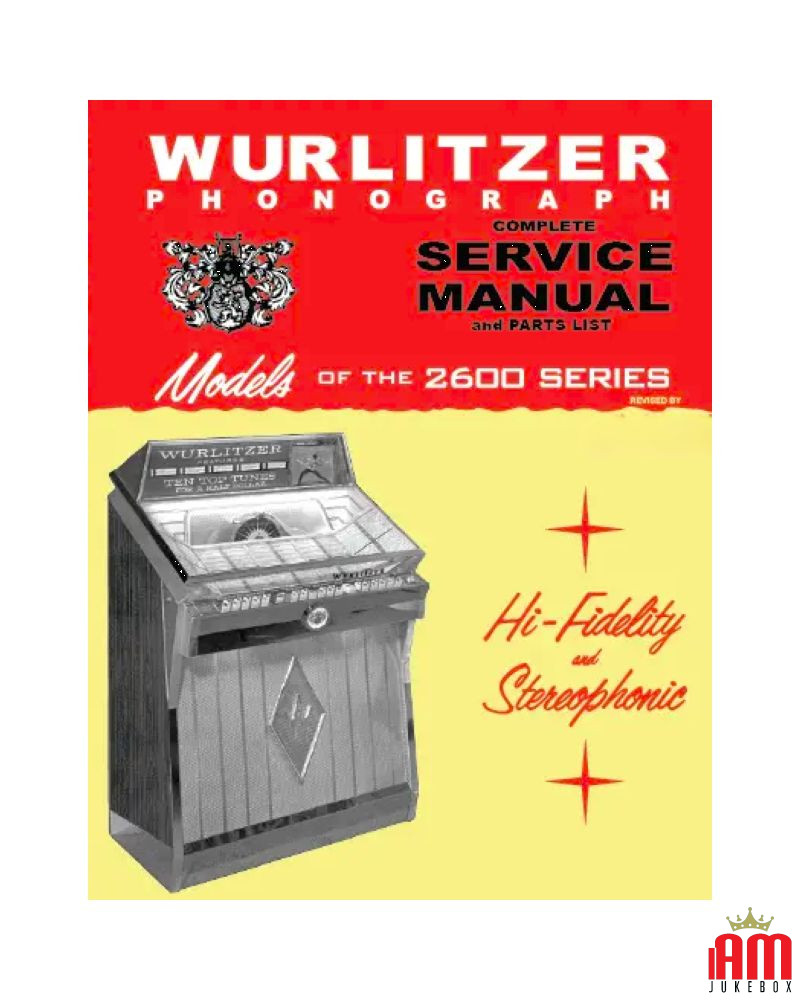 WURLITZER Jukebox-Handbuch in High Definition PDF herunterladen. 2600 Modelle Wurlitzer 1 - Shop I'm Jukebox 