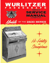 Manuale Jukebox WURLITZER In Pdf Ad Alta Definizione Scaricabile. Modelli 2600 Wurlitzer 1 - Shop I'm Jukebox 