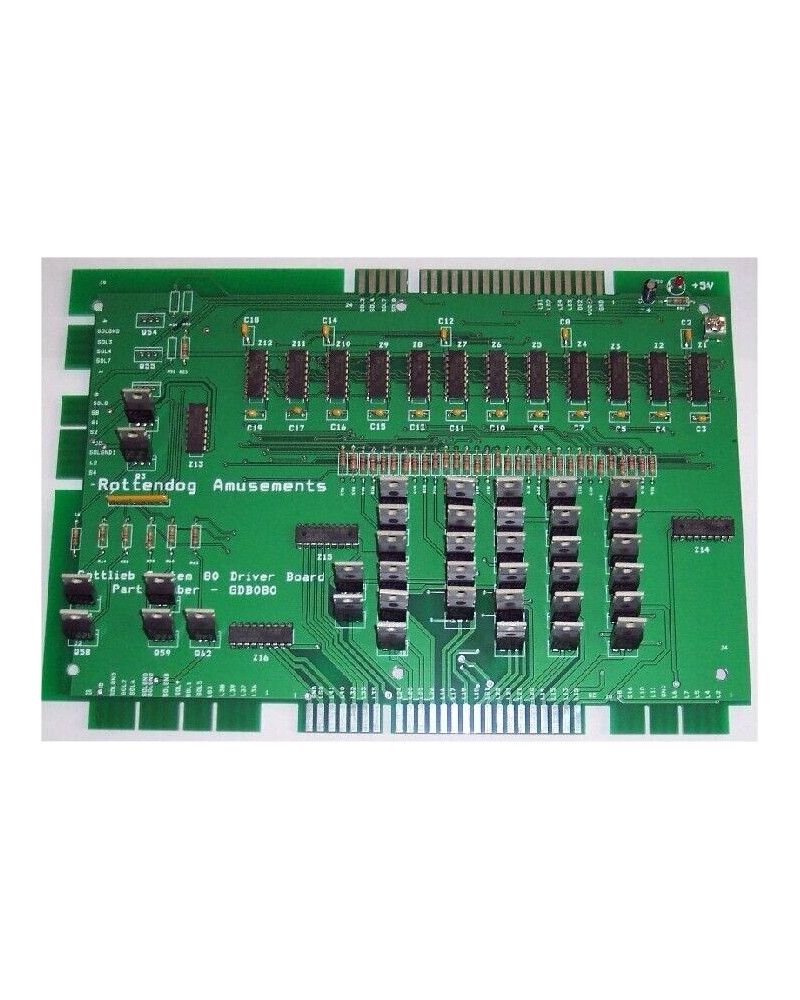 Nuovo Gottlieb Sistema 80 Autista Ricambio Board Da Rottendog GDB080. Spina N Schede Elettroniche Gottlieb Condizione: Nuovo [pr