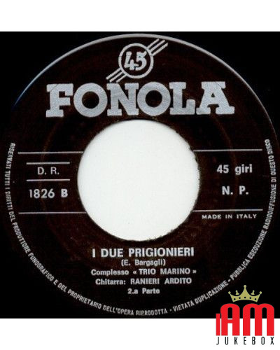 I Due Prigionieri [Mirella] - Vinyl 7", 45 RPM [product.brand] 1 - Shop I'm Jukebox 