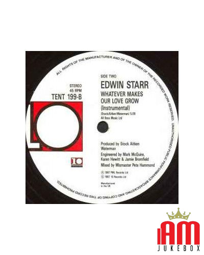 Tout ce qui fait grandir notre amour [Edwin Starr] - Vinyle 12", 45 tours [product.brand] 1 - Shop I'm Jukebox 