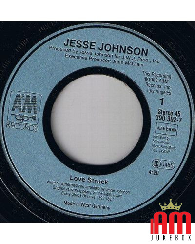 Love Struck [Jesse Johnson] - Vinyl 7", 45 RPM, Single, Stereo [product.brand] 1 - Shop I'm Jukebox 