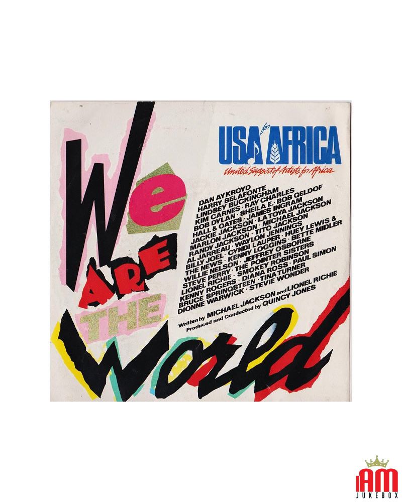 We Are The World [USA For Africa] - Vinyl 7", 45 RPM, Stereo [product.brand] 1 - Shop I'm Jukebox 