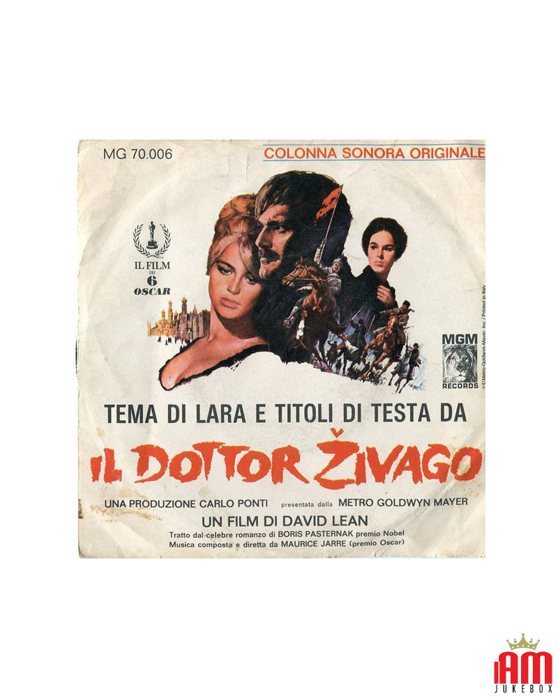 Tema Di Lara E Titoli Di Testa Da "Il Dottor ?ivago" (Colonna Sonora Originale) [Maurice Jarre] - Vinyl 7", 45 RPM