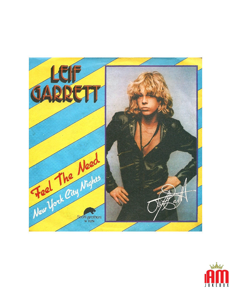 Feel The Need New York City Nights [Leif Garrett] - Vinyl 7", 45 RPM, Stereo [product.brand] 1 - Shop I'm Jukebox 