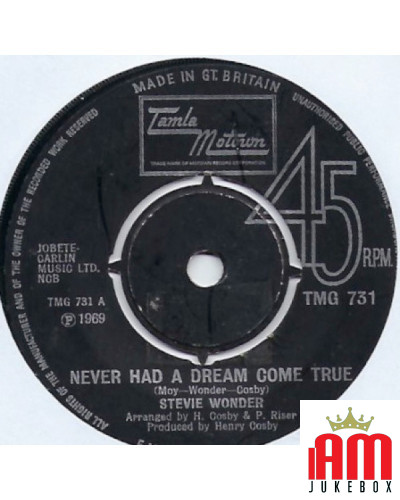 Never Had A Dream Come True [Stevie Wonder] - Vinyl 7", 45 RPM, Single [product.brand] 1 - Shop I'm Jukebox 