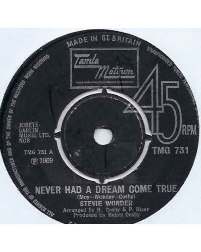 Never Had A Dream Come True [Stevie Wonder] - Vinyl 7", 45 RPM, Single