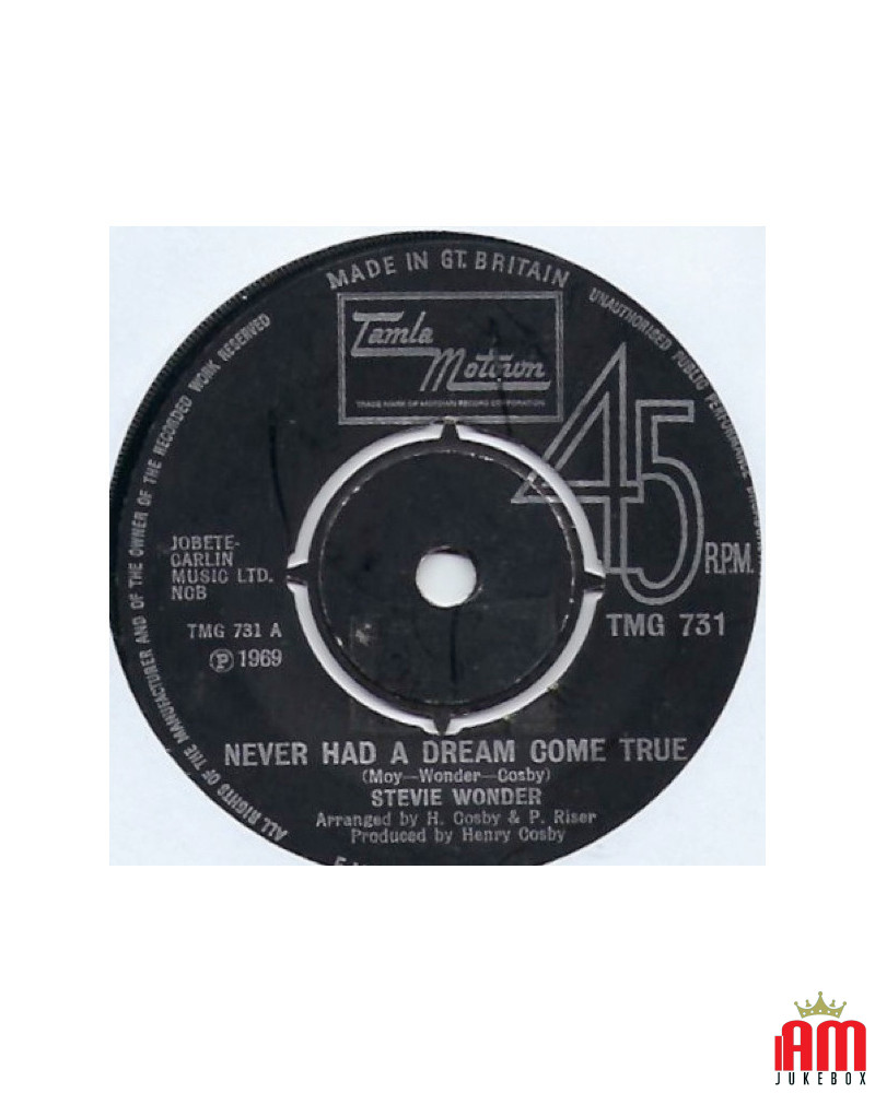 Never Had A Dream Come True [Stevie Wonder] - Vinyl 7", 45 RPM, Single [product.brand] 1 - Shop I'm Jukebox 