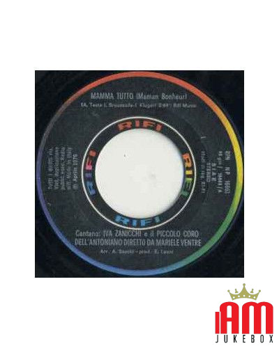 Mamma Tutto   Maman Bonheur [Iva Zanicchi,...] - Vinyl 7", 45 RPM, Stereo