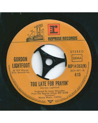 Sundown [Gordon Lightfoot] - Vinyl 7", 45 RPM, Single