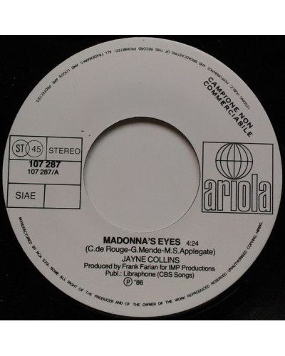 Madonna's Eyes [Jayne Collins] – Vinyl 7", 45 RPM, Promo, Stereo [product.brand] 1 - Shop I'm Jukebox 