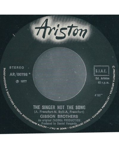 The Singer Not The Song [Gibson Brothers] – Vinyl 7", 45 RPM [product.brand] 1 - Shop I'm Jukebox 