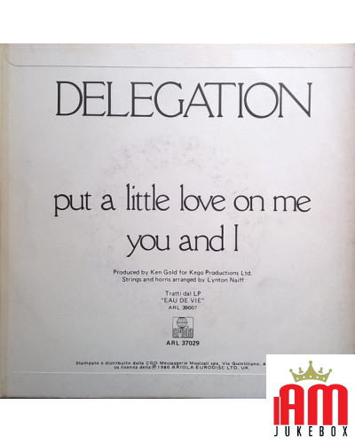 You And I Put A Little Love On Me [Delegation] - Vinyl 7", 45 RPM, Single [product.brand] 1 - Shop I'm Jukebox 