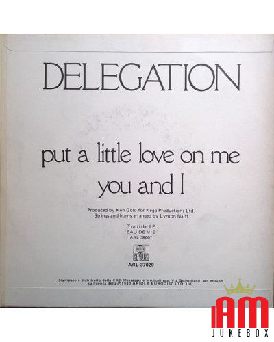 You And I Put A Little Love On Me [Delegation] – Vinyl 7", 45 RPM, Single [product.brand] 1 - Shop I'm Jukebox 