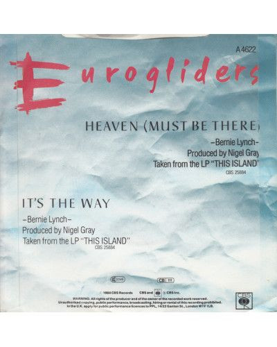 Heaven (Must Be There) [Eurogliders] - Vinyle 7", 45 RPM, Single [product.brand] 1 - Shop I'm Jukebox 