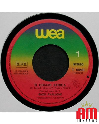 Ti Chiami Africa [Enzo Avallone] - Vinyl 7", 45 RPM, Single, Stereo