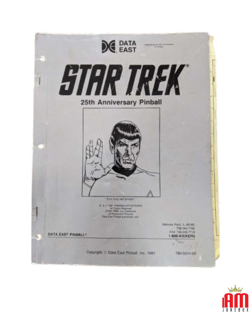 Manuale del flipper del 25° anniversario di Star Trek