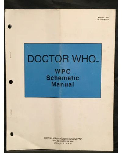 Manuale schematico del flipper/Flipper DOCTOR WHO Bally Wpc Originale