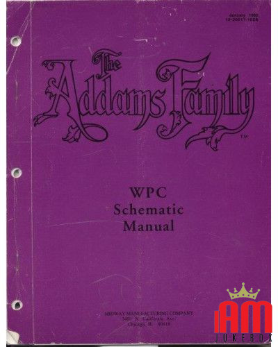 Manuale schematico del flipper della famiglia Addams WPC