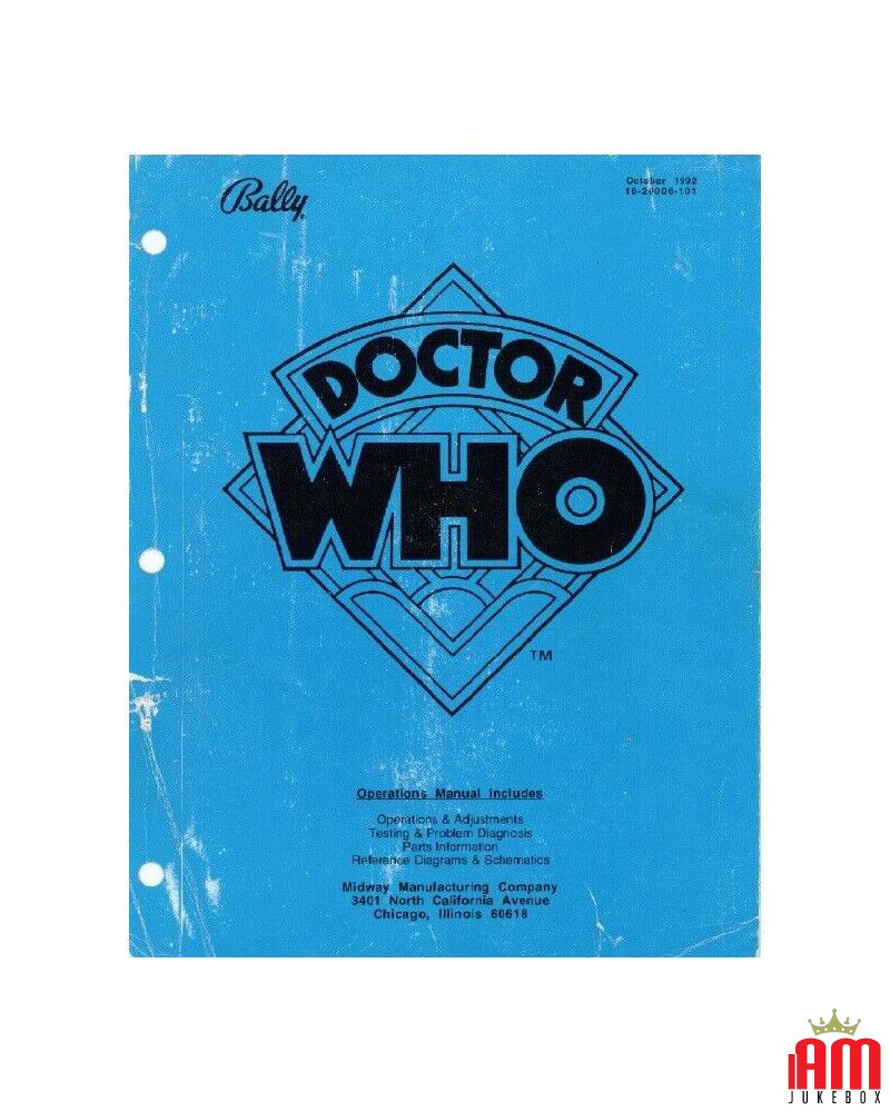 Manuale del gioco Bally Doctor Who Pinball