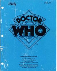 Manuale del gioco Bally Doctor Who Pinball Machine Schemi ORIGINALI