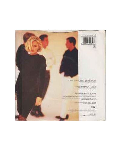 Will You Remember [Eighth Wonder] - Vinyl 7", 45 RPM, Single, Stéréo [product.brand] 1 - Shop I'm Jukebox 