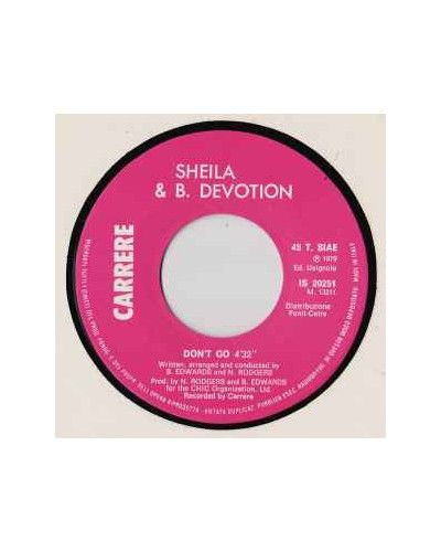 Spacer [Sheila & B. Devotion] - Vinyle 7", 45 tours [product.brand] 1 - Shop I'm Jukebox 