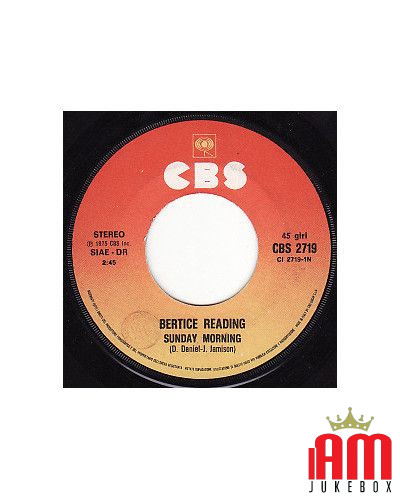 Sunday Morning [Bertice Reading] – Vinyl 7", 45 RPM [product.brand] 1 - Shop I'm Jukebox 