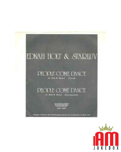 People Come Dance [Ednah Holt,...] - Vinyl 7", 45 RPM [product.brand] 1 - Shop I'm Jukebox 